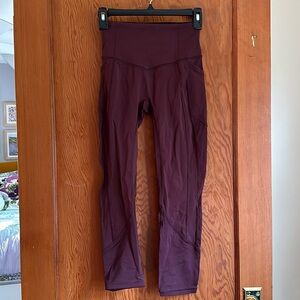 Lululemon Burgundy Leggings - size 4